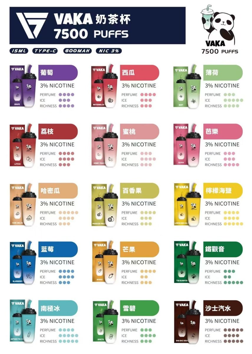vaka7500口拋棄式 vaka電子煙